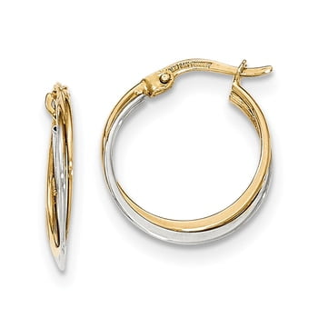 Lex & Lu 14k Yellow Gold Polished Fancy Hoop Earrings Lex & Lu 14k Yellow Gold Polished Fancy Hoop Earrings